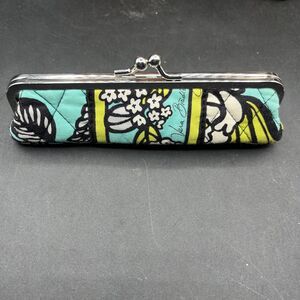 Vera Bradley Island Blooms Floral Print Frame Eyeglass Coin Purse Clutch 6"